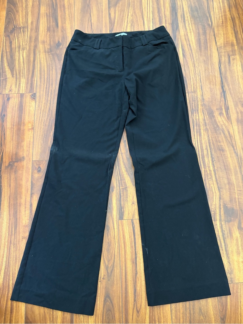 New York & Company Black Stretch Pants with Clean Waistband women’s 8